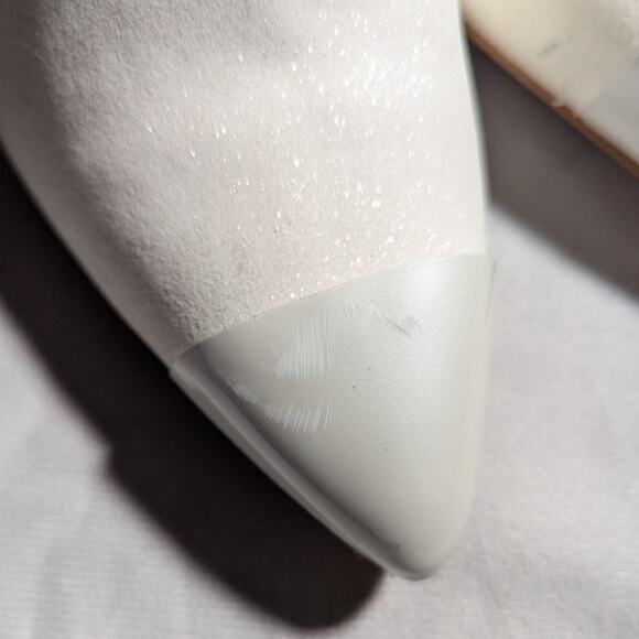 Gianni Bini Katerina White Over the Knee Pearl Bridal Stiletto Cowboy Boots 9.5 - Picture 7 of 9